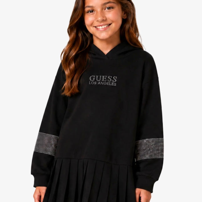 Vestitino nero con cappuccio Guess