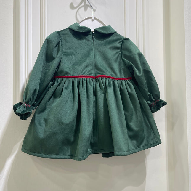 Abito velluto con Punto smock