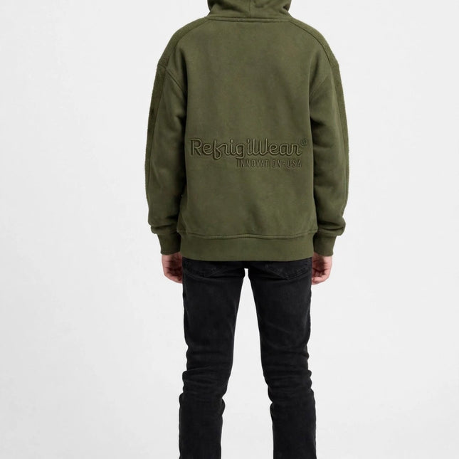 Felpa verde militare refrigiwear