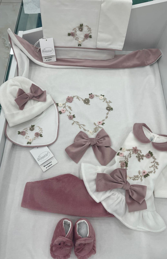 Set Nascita Fiocco Vellutto
