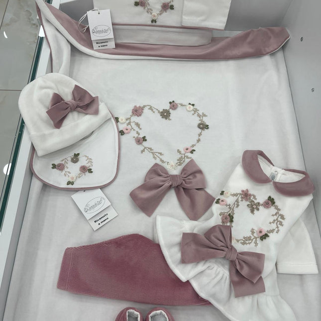 Set Nascita Fiocco Vellutto