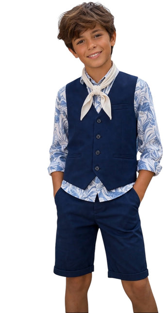 Completo blu chic 8 a 16 anni