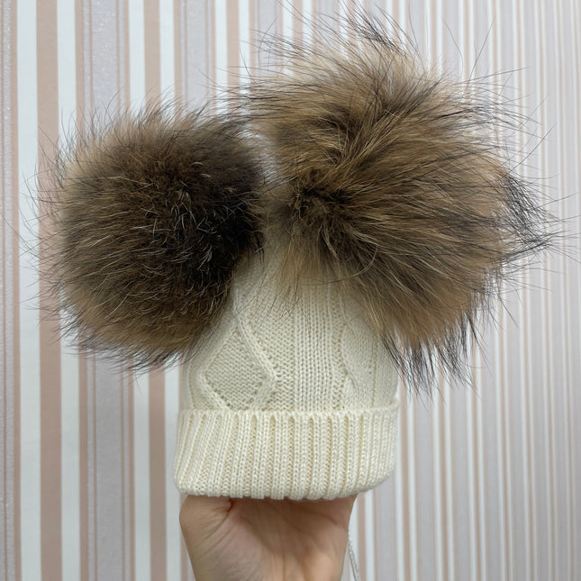 Cappello due Pon Pon