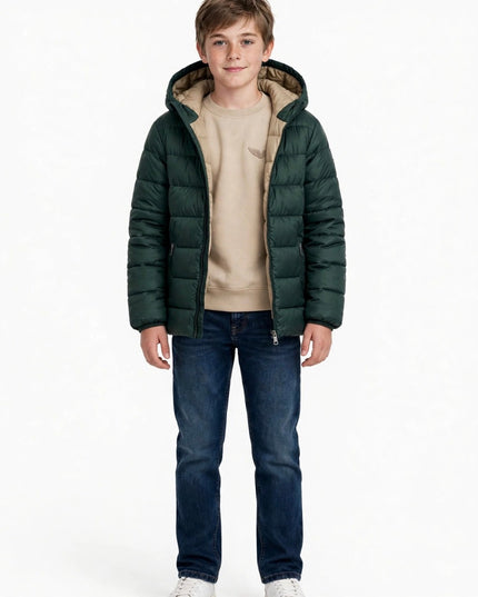Giubbotto ragazzo verde bosco