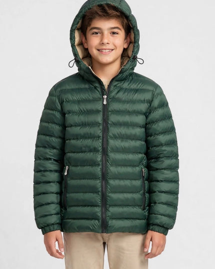 Giubbotto ragazzo verde bosco