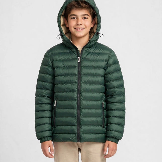 Giubbotto ragazzo verde bosco