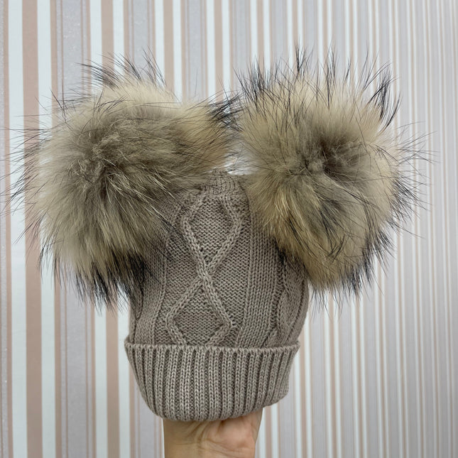 Cappello due Pon Pon