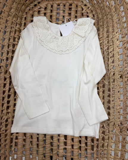 Maglia con collo pizzo