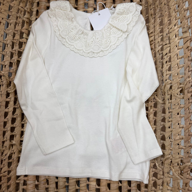 Maglia con collo pizzo