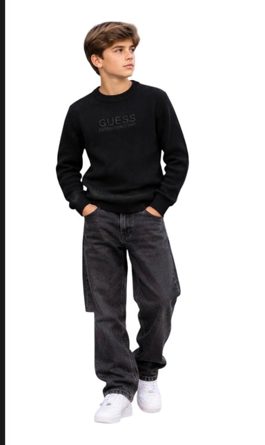Maglione nero Guess ragazzo